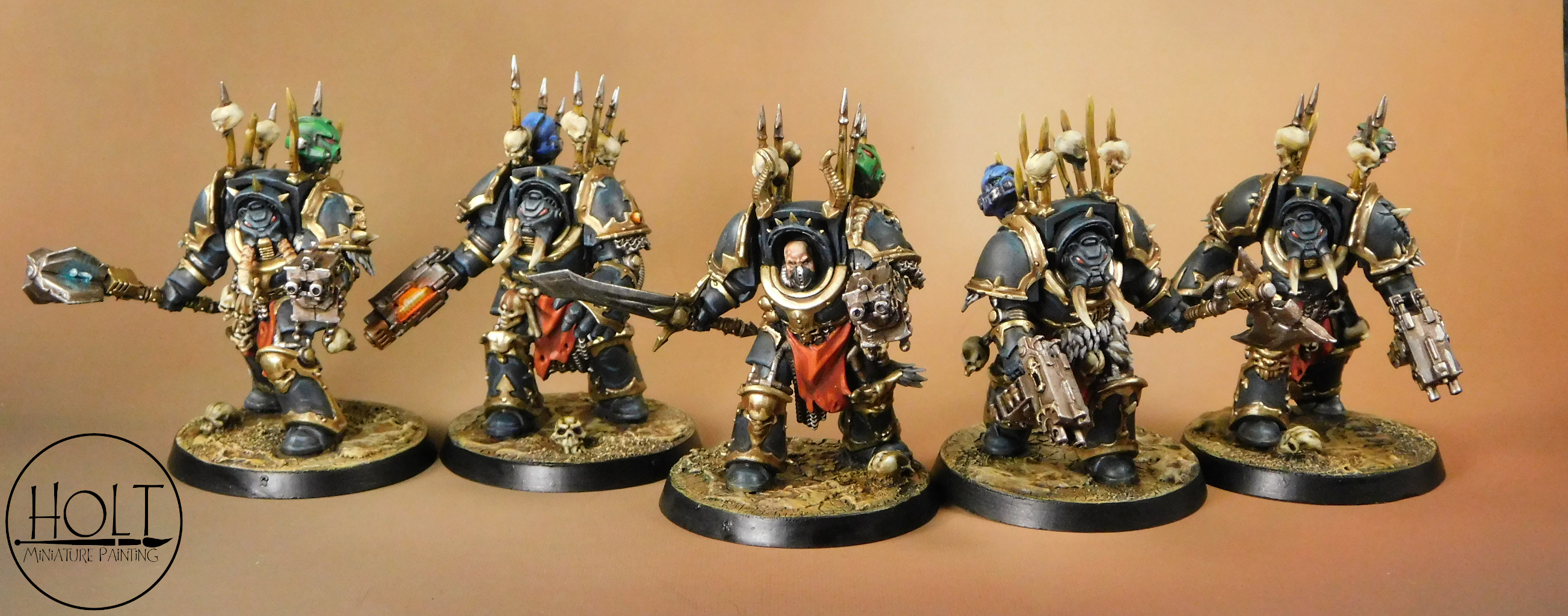 Black Legion Chaos Space Marine Terminators – K.C. Holt Miniature Painting
