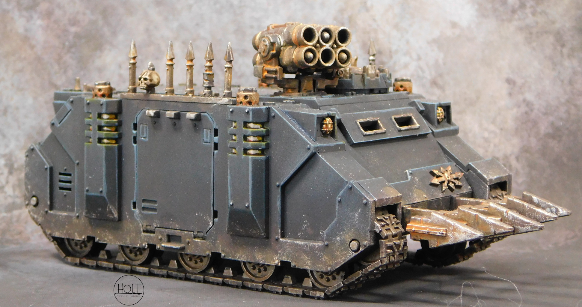 Black Legion Chaos Space Marine Rhino – K.C. Holt Miniature Painting